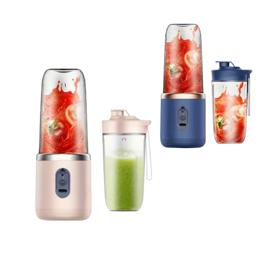 Portable Blender & Juicer – USB Rechargeable Smoothie Maker with Dual Cups, Personal Travel Blender for Shakes & Iced Drinks