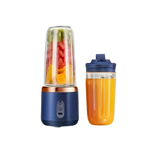 Portable Blender & Juicer – USB Rechargeable Smoothie Maker with Dual Cups, Personal Travel Blender for Shakes & Iced Drinks